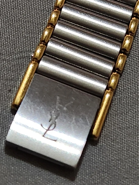 Vintage Yves Saint Laurent Two-Tone Roman Dial Quartz Watch |1990s - Picture 11 of 16